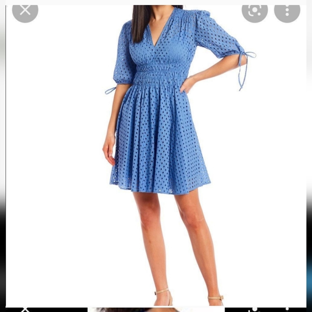 Just Taylor by Ann Taylor sky blue, eyelet dress